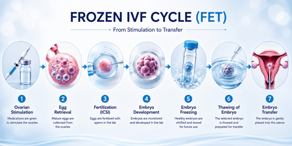 FROZEN EMBRYO TRANSFER (FET) IN AHMEDABAD - STEPS EXPLAINED